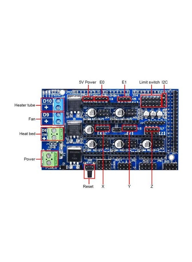 درع طابعة ثلاثية الأبعاد RAMPS 1.6 RepRap لأردوينو ميجا 2560 - Image 3