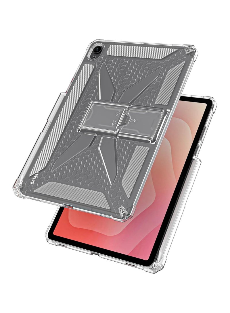 general Transparent Case Compatible with Samsung Galaxy Tab S11 11-inch 2025 with Folding Stand, Quad Corner Airbags Drop Resistant Shock Resistant Transparent Case, Soft TPU Shock Protective Case - Image 4