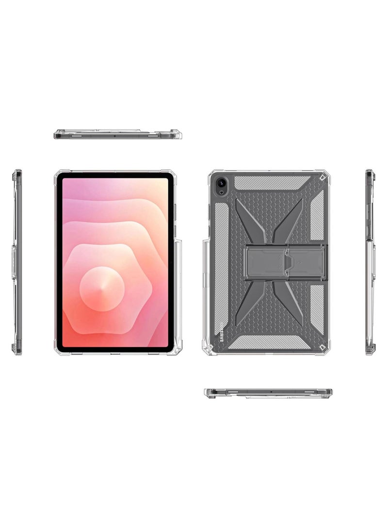 general Transparent Case Compatible with Samsung Galaxy Tab S11 11-inch 2025 with Folding Stand, Quad Corner Airbags Drop Resistant Shock Resistant Transparent Case, Soft TPU Shock Protective Case - Image 3