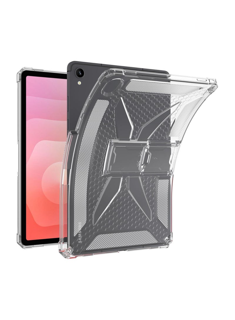 general Transparent Case Compatible with Samsung Galaxy Tab S11 11-inch 2025 with Folding Stand, Quad Corner Airbags Drop Resistant Shock Resistant Transparent Case, Soft TPU Shock Protective Case - Image 2