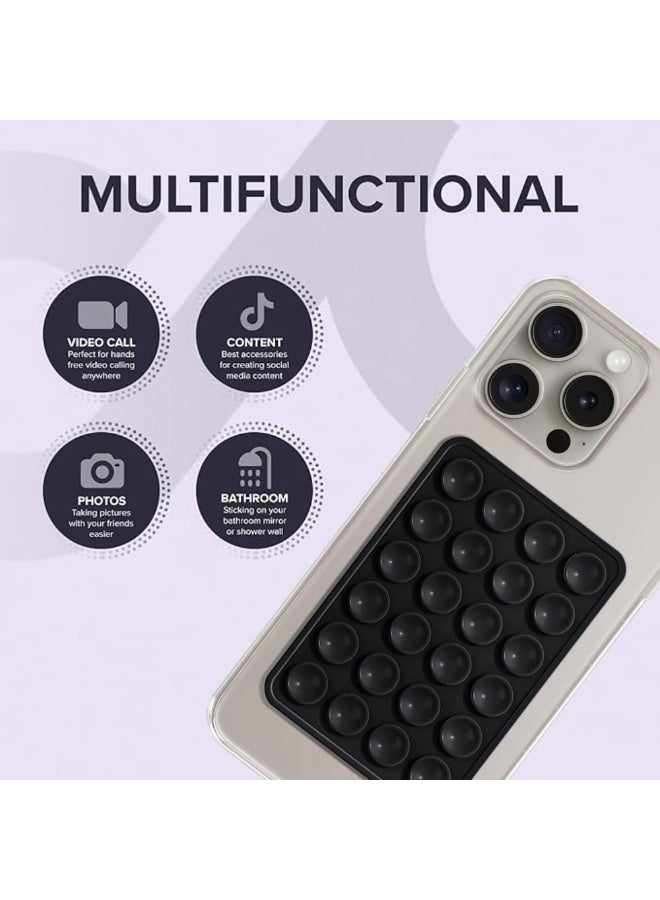 جومو ستور حامل هاتف بشفط السيليكون – قاعدة لاصقة بدون استخدام اليدين لهواتف الآيفون والأندرويد | ملصق تثبيت على الحائط للتصوير الذاتي والفيديو - Image 4