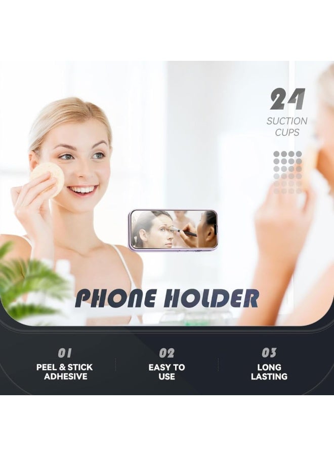 جومو ستور حامل هاتف بشفط السيليكون – قاعدة لاصقة بدون استخدام اليدين لهواتف الآيفون والأندرويد | ملصق تثبيت على الحائط للتصوير الذاتي والفيديو - Image 5