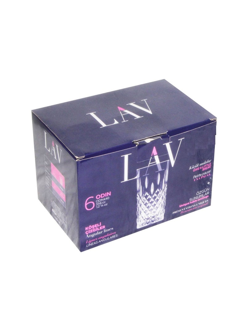 LAV 6-Piece Odin Long Glass Set 356 cc - Image 4