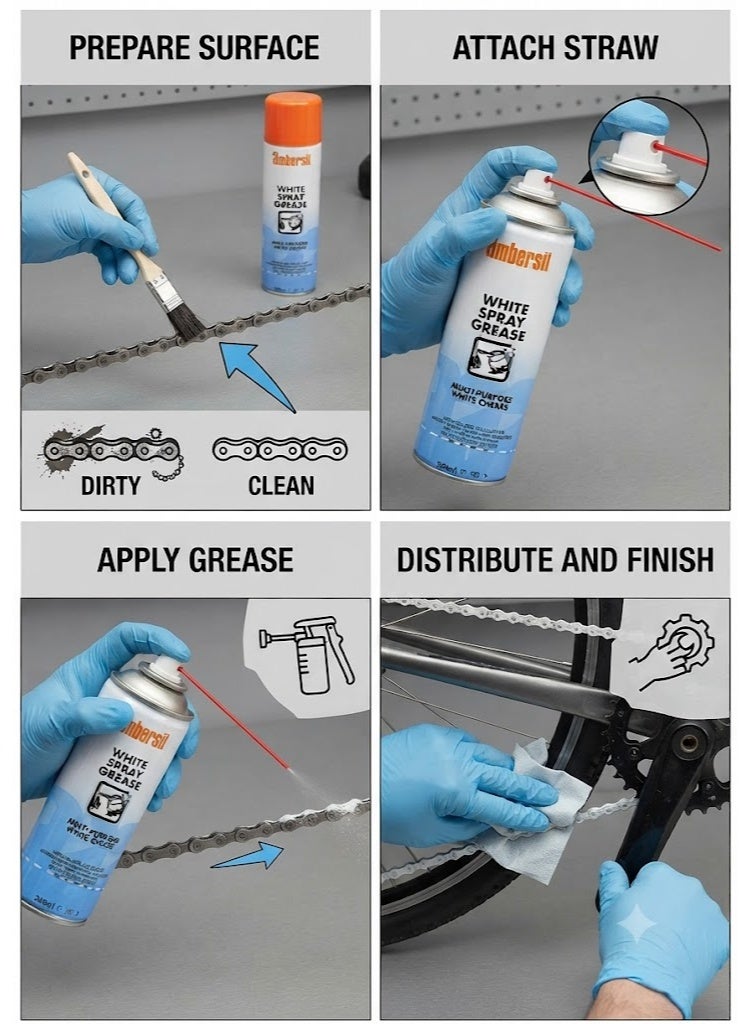 Ambersil Multi Purpose White Spray Grease 500ml - Image 3