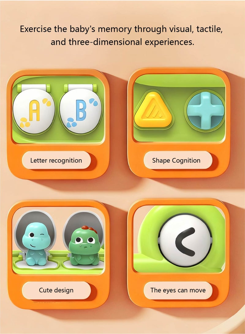 Dinosaur Pop-Up Push & Play Activity Cube, Cause & Effect Learning Toy with Buttons & Switches for Babies & Toddlers, Fine Motor Skills Sensory Toy - Image 2