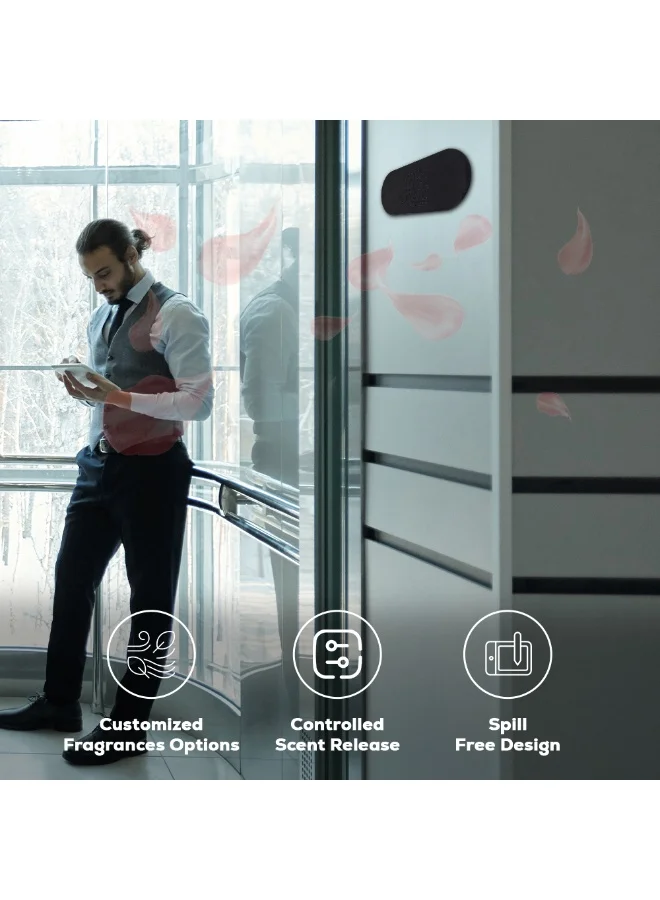 Dr Scent Dr Scent Breeze of Joy Wall-Mounted Lift Diffuser No Spray,No Refills Smart Polymer Technology Ideal for Elevators, Small Corridors,&amp; Wardrobes
