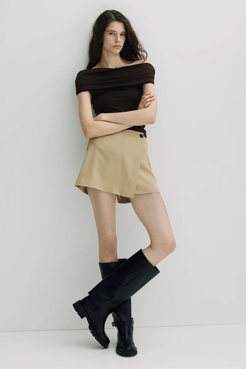 H&M Gathered off-the-shoulder top