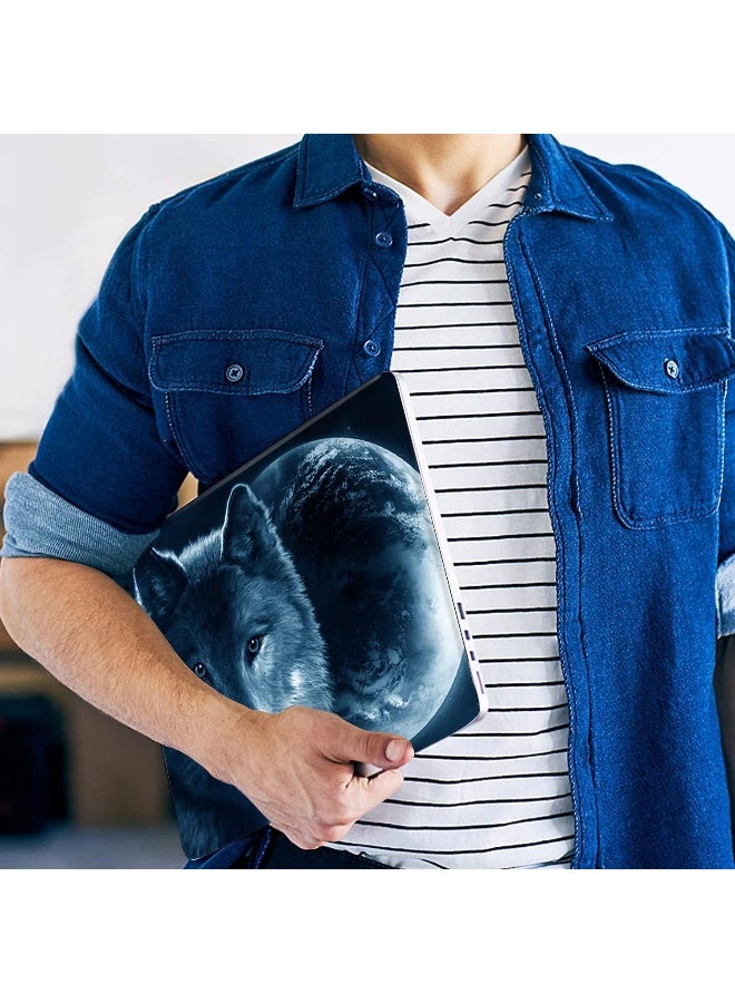 ICOLOR Laptop Skin Sticker Decal Covers 12" 13" 13.3" 14" 15" 15.4" 15.6 inch Laptop Skin Sticker Cover Art Decal Protector Notebook PC (Moon & Wolf) - Image 3