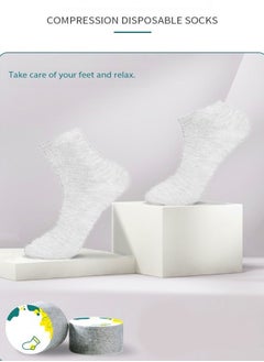 fashionhome 20 Pairs of Portable Compression Disposable Skin Friendly Low Cut Unisex Ankle Socks  - Image 3