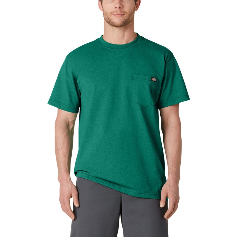 Dickies Mens Heavyweight Crew Neck Short Sleeve Tee BigTall T Shirt Green Heather 4XLarge Big Tall US
