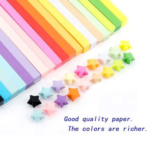 Jubobu Origami Stars Paper 1030 Sheets - 27 Color Assortment - Double Sided Solid Color Lucky Stars for DIY Crafts & Decor - Image 3