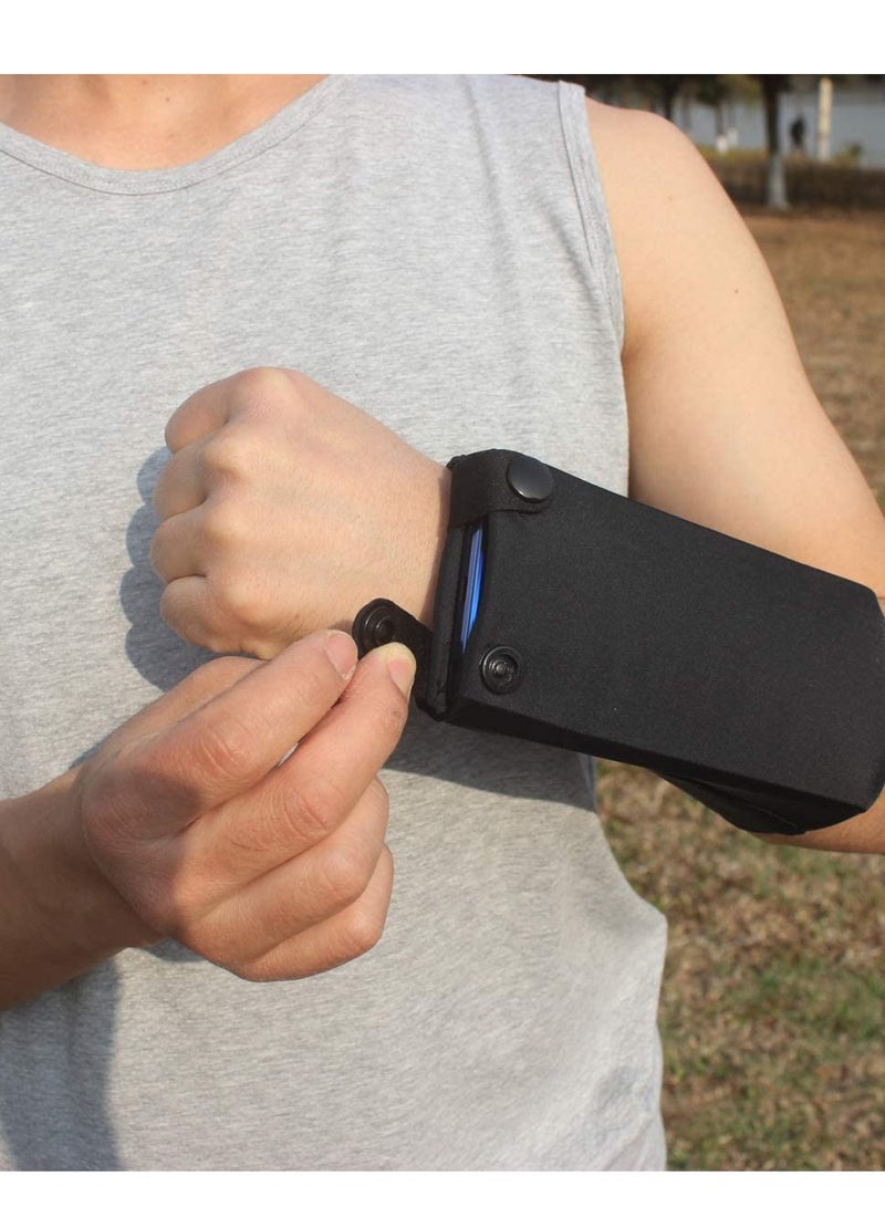 SYOSI Portable Running Wallet Wristband Wrist Wallet Forearm Band Cell Phone Holder for Mobile Phone Key Card Cash Storage Running Cycling Gym Workouts Yoga Hiking Travel  - Image 4