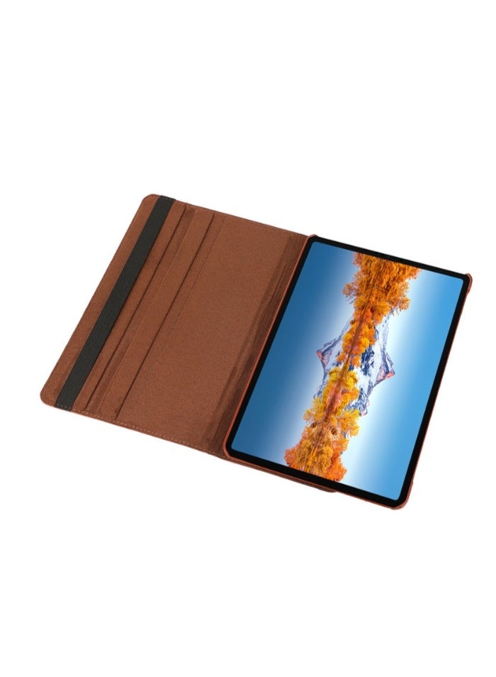 for Honor Pad 9 12.1 Inch Case Cover, Multi-Angle Stand + 360 Rotating Bracket + Shockproof Leather Slim Protective Cover，brown - Image 3