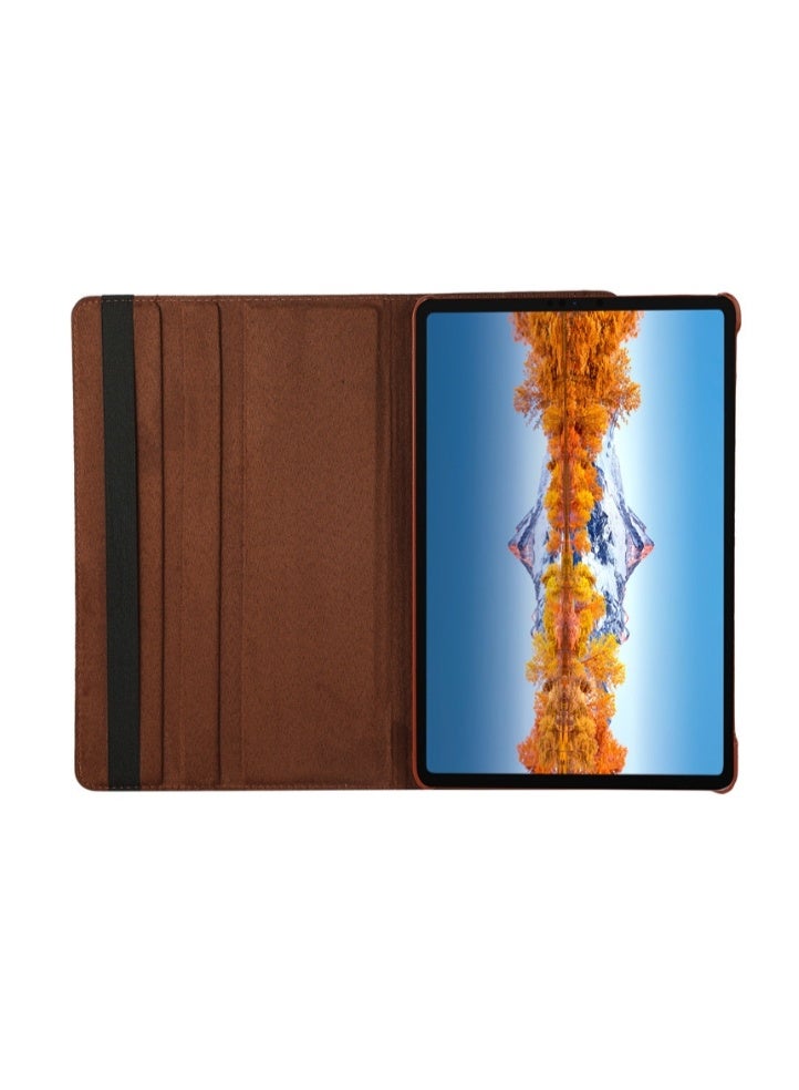 for Honor Pad 9 12.1 Inch Case Cover, Multi-Angle Stand + 360 Rotating Bracket + Shockproof Leather Slim Protective Cover，brown - Image 4