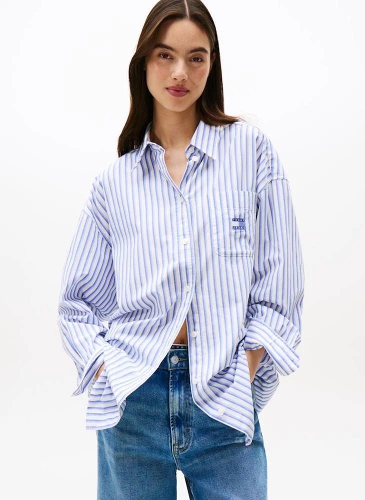 تومي جينز Striped Long Sleeve Shirt