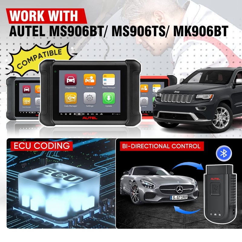 أوتل Autel Maxisys Vci100 واجهة التشخيص اللاسلكية 2025 Maxivci Vci V100 واجهة اتصالات السيارة Obd2 موصل محول دونغل متوافق مع Autel Scanner Ms906Bt Mk906Bt Ms906Ts - Image 2