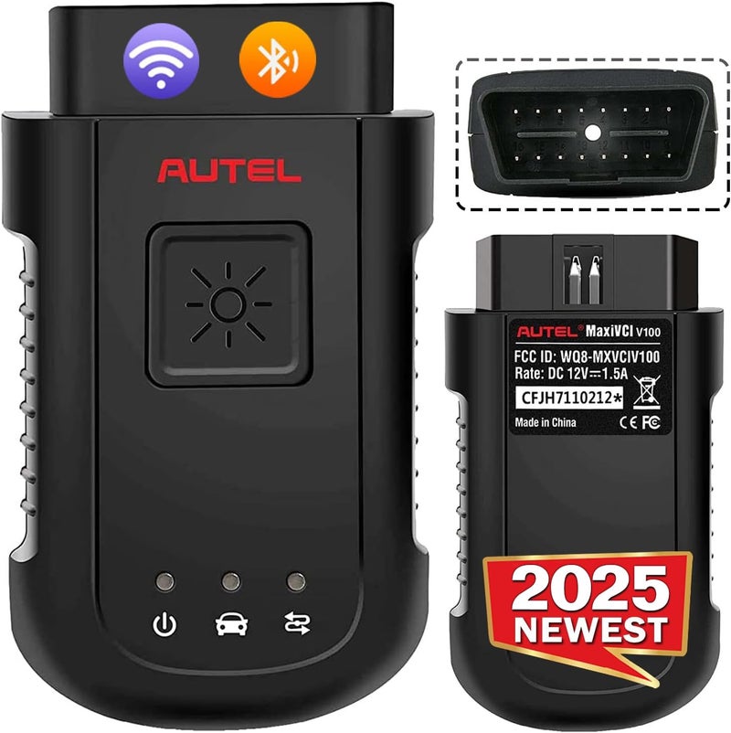 أوتل Autel Maxisys Vci100 واجهة التشخيص اللاسلكية 2025 Maxivci Vci V100 واجهة اتصالات السيارة Obd2 موصل محول دونغل متوافق مع Autel Scanner Ms906Bt Mk906Bt Ms906Ts - Image 1