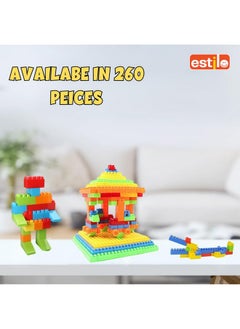 Estilo Estilo STEM Toy Building Block Sets 260 Pcs for Kids Aged 18 Months to 6 Years Old | Building Blocks for Preschool |Toddler to Improve Imagination Creativity Hands-on Ability  - Image 2
