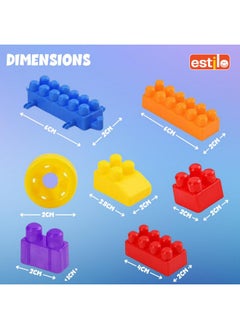 Estilo Estilo STEM Toy Building Block Sets 260 Pcs for Kids Aged 18 Months to 6 Years Old | Building Blocks for Preschool |Toddler to Improve Imagination Creativity Hands-on Ability  - Image 3