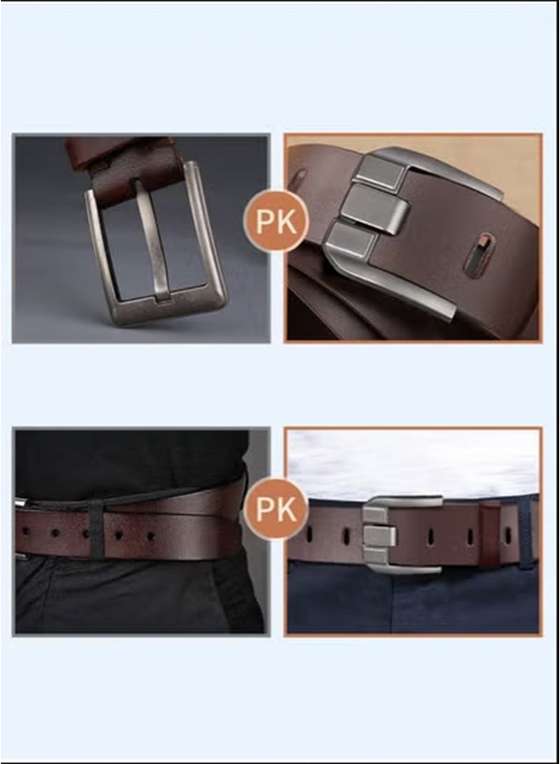 Men's leather belt (brown) - Image 4