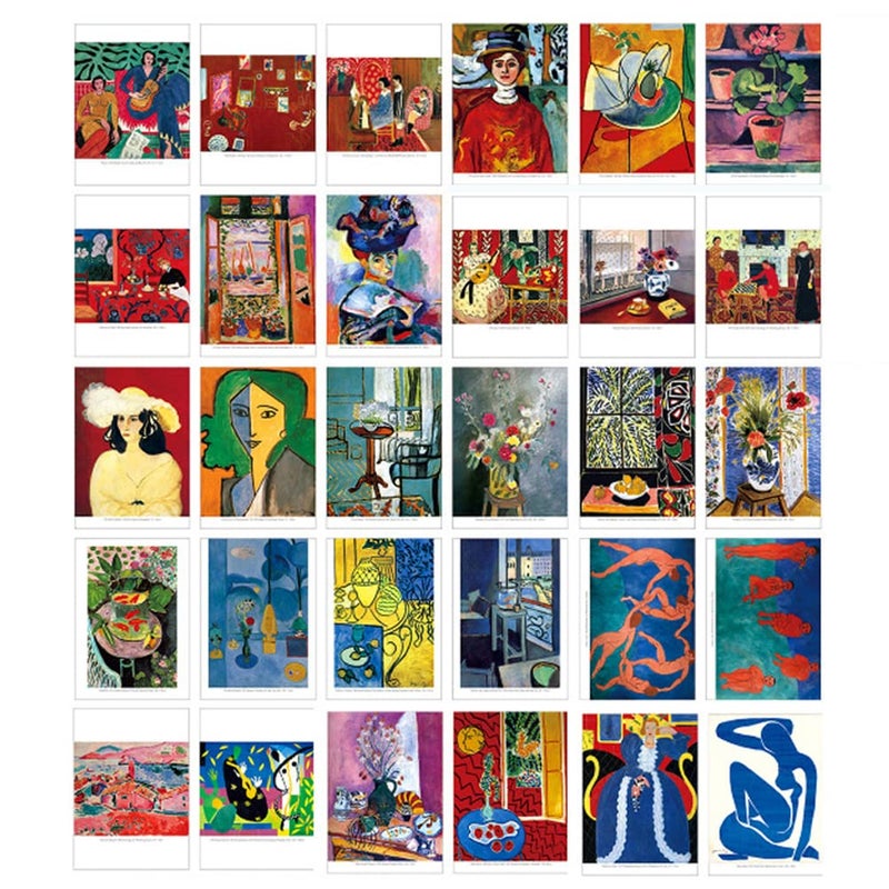HOSTEESSCHOICE Beautiful Art Postcards set of 30 Henri Matisse Post card variety pack Famous Painting Scenery,4 x 6 Inches - Image 1