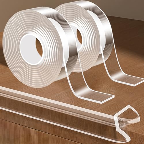 KAIYUER 2Pack Baby Proofing Edge Protector for Baby08in x 984ftClear Edge Protector Strip Sharp Edge Wrap Cover TapeCorner Bumpers for FurnitureCrib Rail Covers for Teething - Image 1
