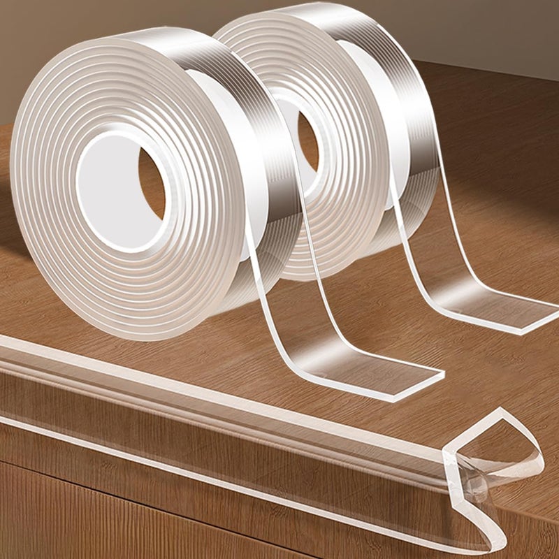 KAIYUER 2Pack Baby Proofing Edge Protector for Baby08in x 984ftClear Edge Protector Strip Sharp Edge Wrap Cover TapeCorner Bumpers for FurnitureCrib Rail Covers for Teething - Image 3