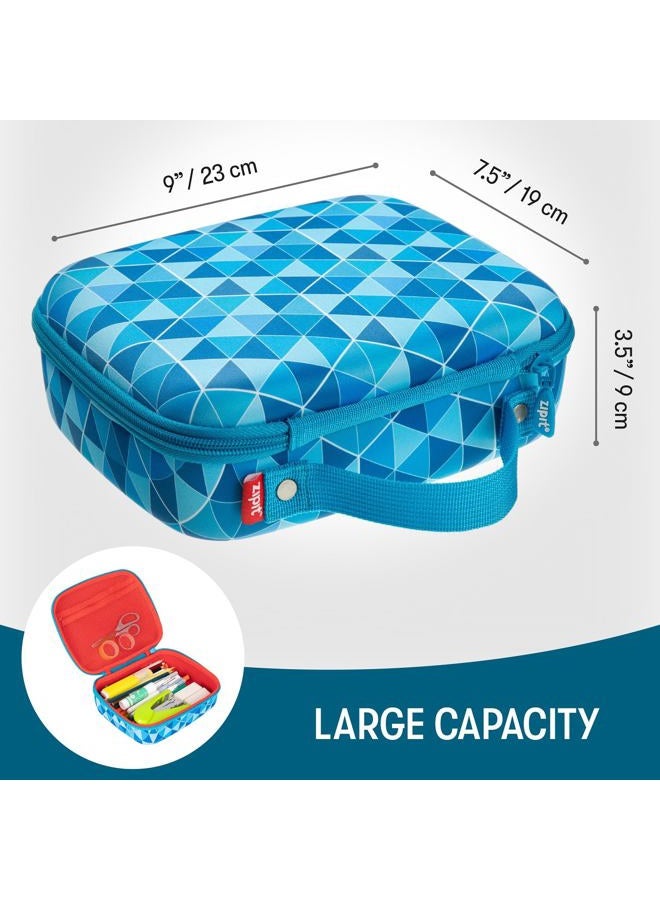 ZIPIT Colorz Large Pencil Box, Holds Up to 110 Pens, Durable Storage Container for School and Office Supplies, Secure Zipper Closure (Blue) - Image 2