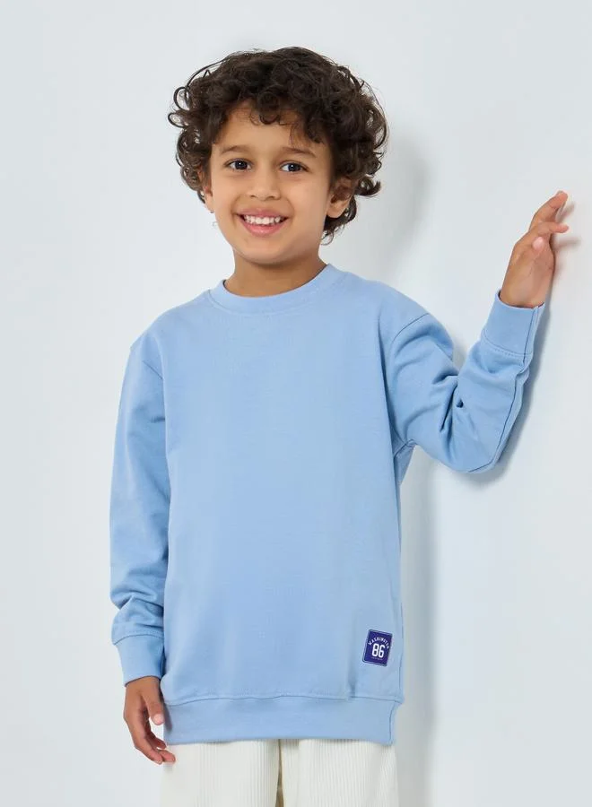 Styli Styli Boys Embossed Graphic Print Sweatshirt