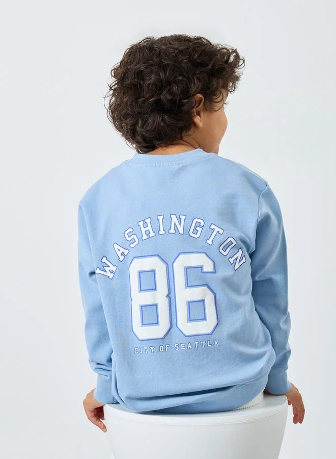 Styli Styli Boys Embossed Graphic Print Sweatshirt