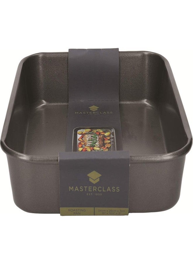 Master Class MasterClass KCMCHB2 Deep Roasting Tin, 34 x 26cm Roaster with PFOA Free Non Stick, Robust 1mm Carbon Steel, Grey - Image 4