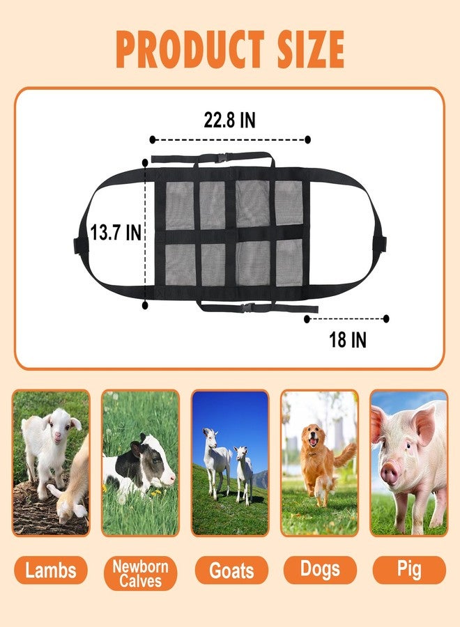 Swirge Calf Sling for Weighing, Goat Harness Animal Carrier Newborn Livestock Sling with Adjustable Straps for Weighing Dogs Pigs - Image 3