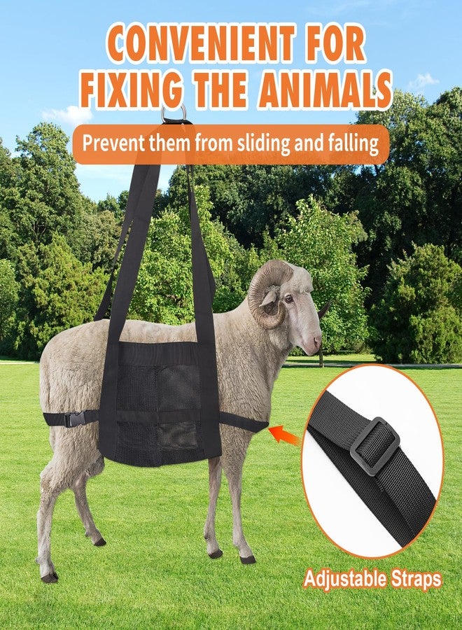 Swirge Calf Sling for Weighing, Goat Harness Animal Carrier Newborn Livestock Sling with Adjustable Straps for Weighing Dogs Pigs - Image 5