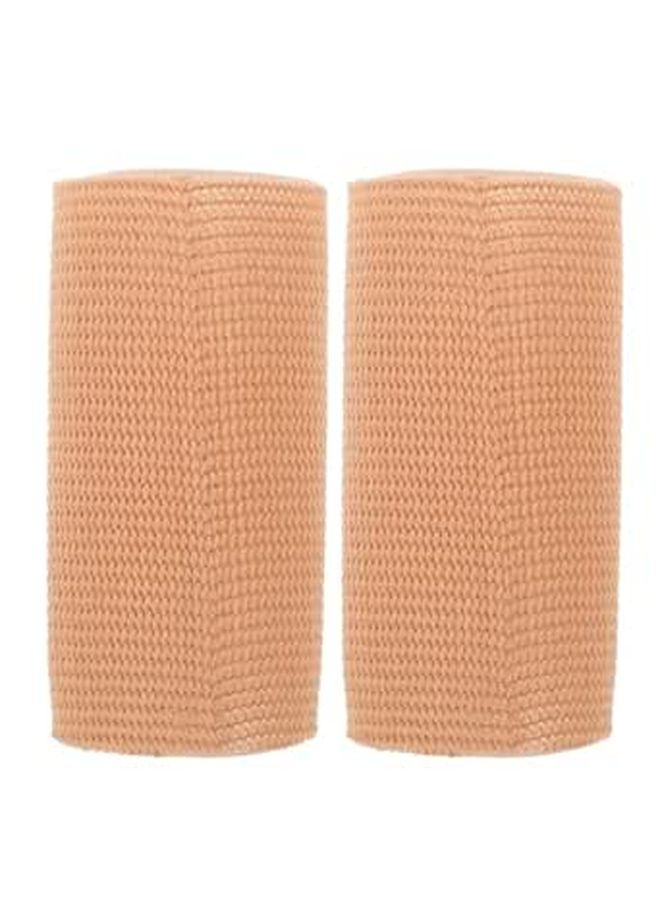 Elastic Ankle Protectors 2 Pack Skin Color Breathable Compression Support for Sports Injury Prevention - Image 1