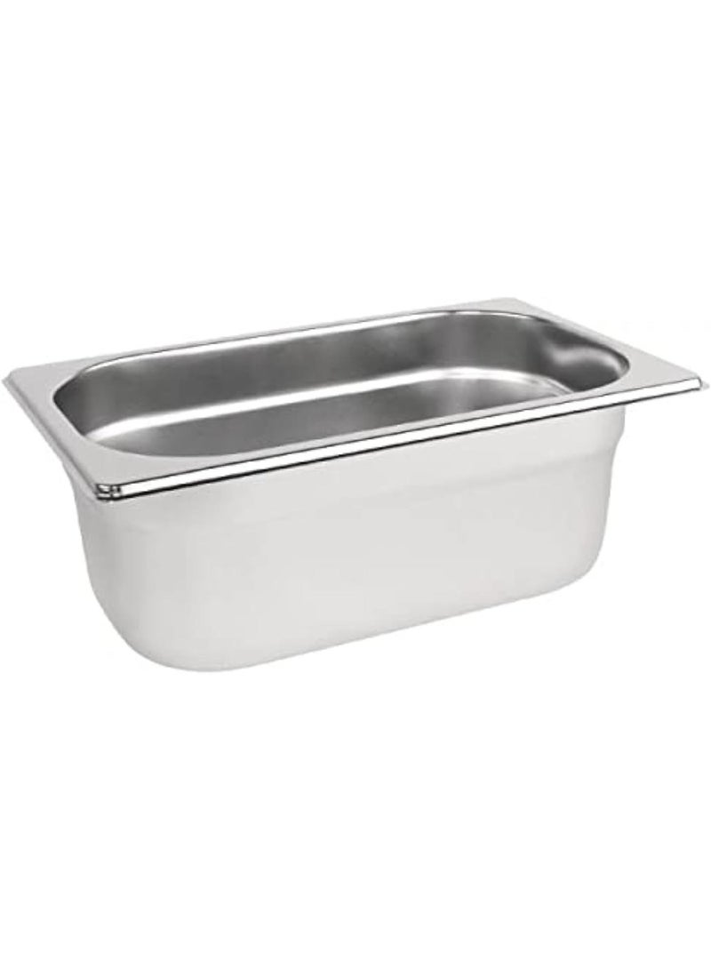 SOFIA REFRIGERATION GN Pan/Tray 1/4 10cm Stainless Steel Food Container Food Warmer, Food Storage, For Catering and Kitchen Use - Image 1