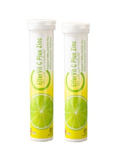 Dallah Pharma Pack Of 2 Effervit Vitamin C 1000 Mg And Zinc 10 Mg 20 Effervescent Tablets Lemon Flavor  - Image 3