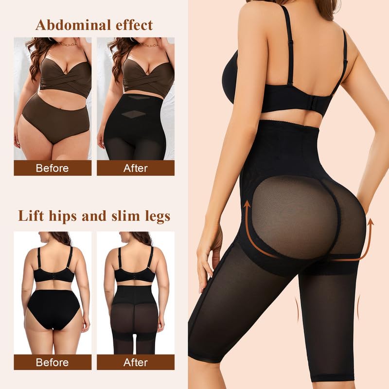 SIMIYA Shapewear Tummy Control Body Shaper for Women Compression High Waist Trainer Thigh Slimmer Butt Lifting Shapewear Girdle - Image 3