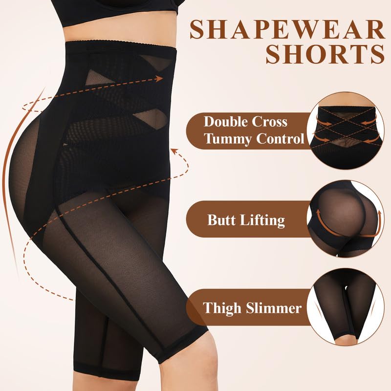 SIMIYA Shapewear Tummy Control Body Shaper for Women Compression High Waist Trainer Thigh Slimmer Butt Lifting Shapewear Girdle - Image 2