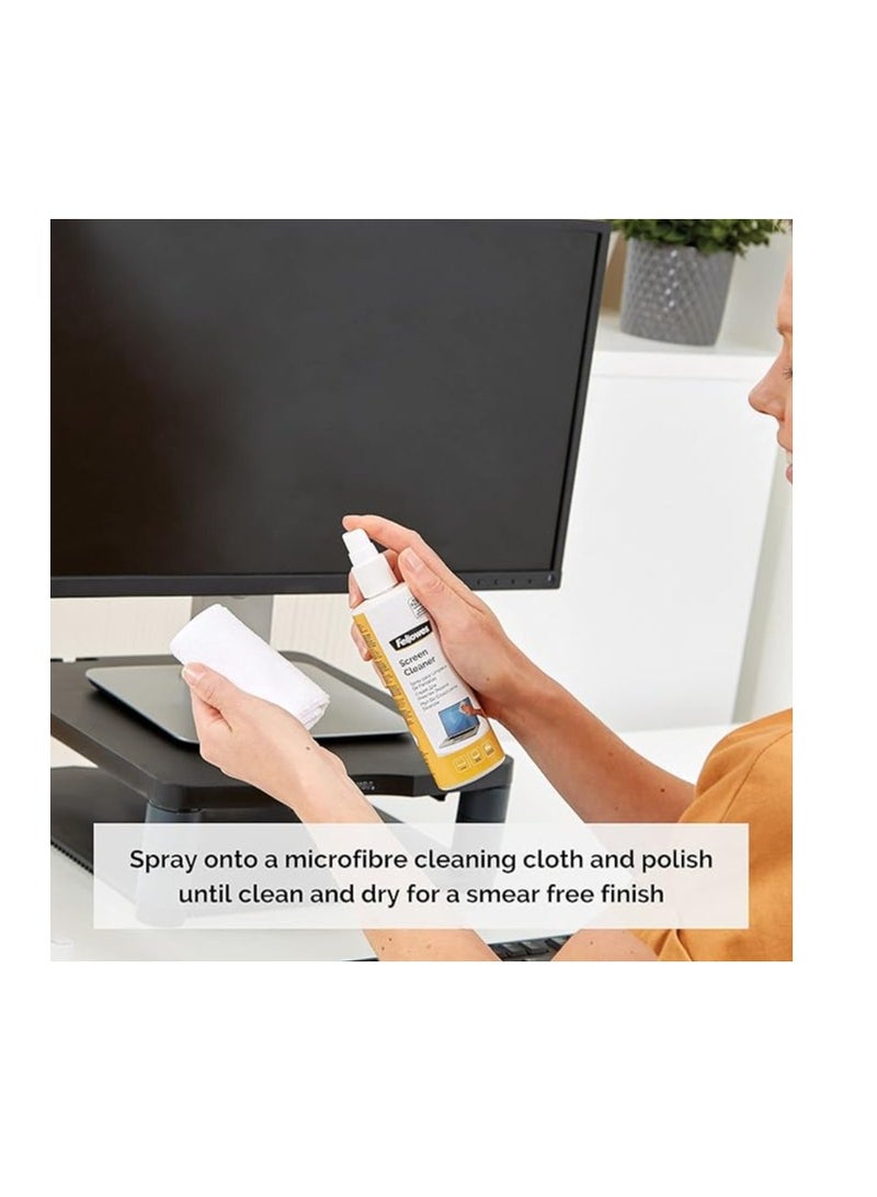 Fellowes 250ml Screen Cleaning Spray for Home and Office Monitor/Laptop/iPad/Mobile Phone/Tablet - Image 3