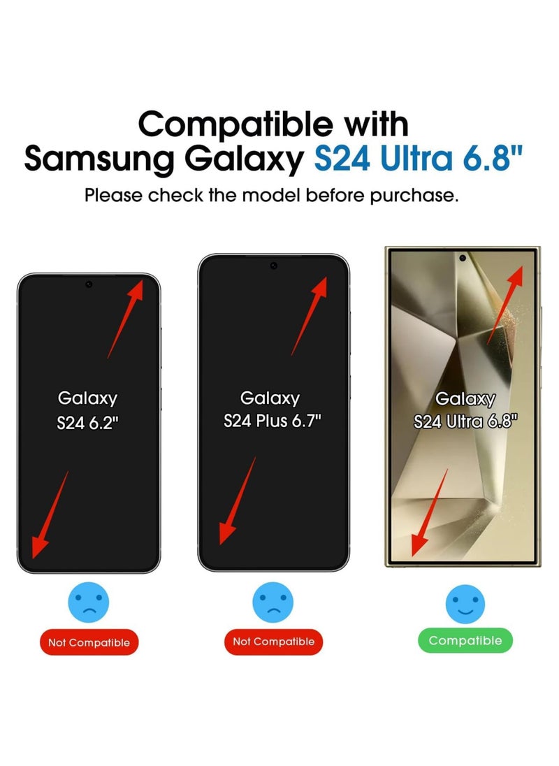 Amfilm - amFilm OneTouch Privacy Screen Protector for Samsung Galaxy S24 Ultra 6.8'' + Camera Lens Protector, Tempered Glass, 30 Seconds Auto-Alignment Tech, Bubble Free, 28° Privacy Protection [2+2 Pack] - Image 1