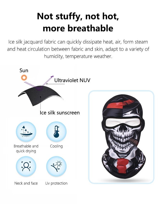 Occuwzz Cycling helmet liner neck cover breathable sunscreen elastic running cycling cap with mask  - Image 2