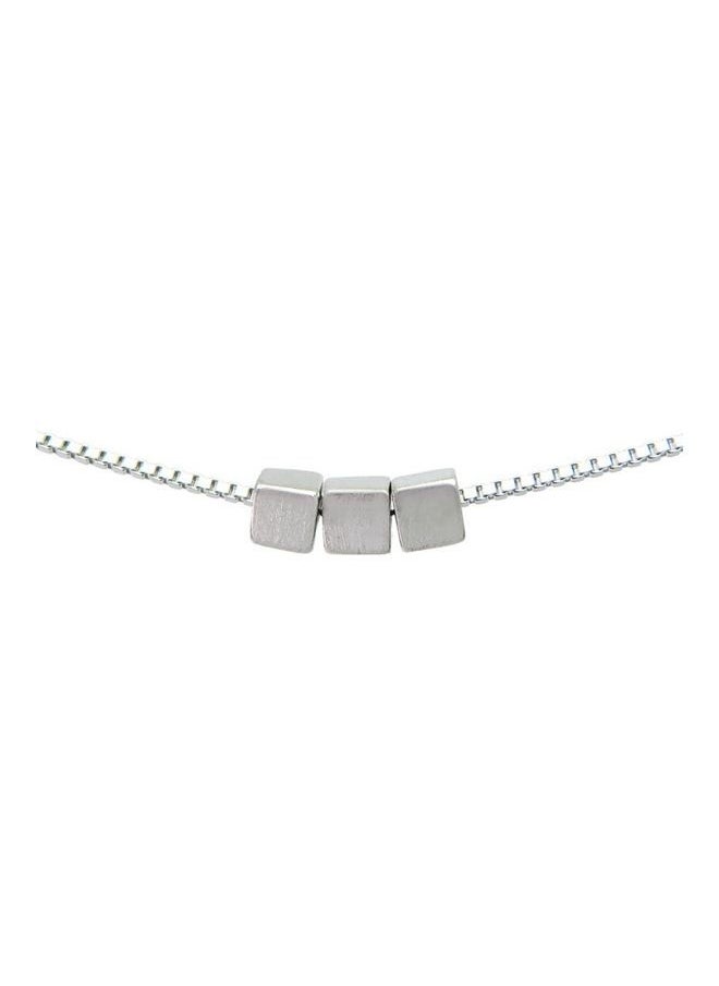NIBEMINENT S925 Sterling Silver Crystal Studded Pendant Necklace  - Image 1