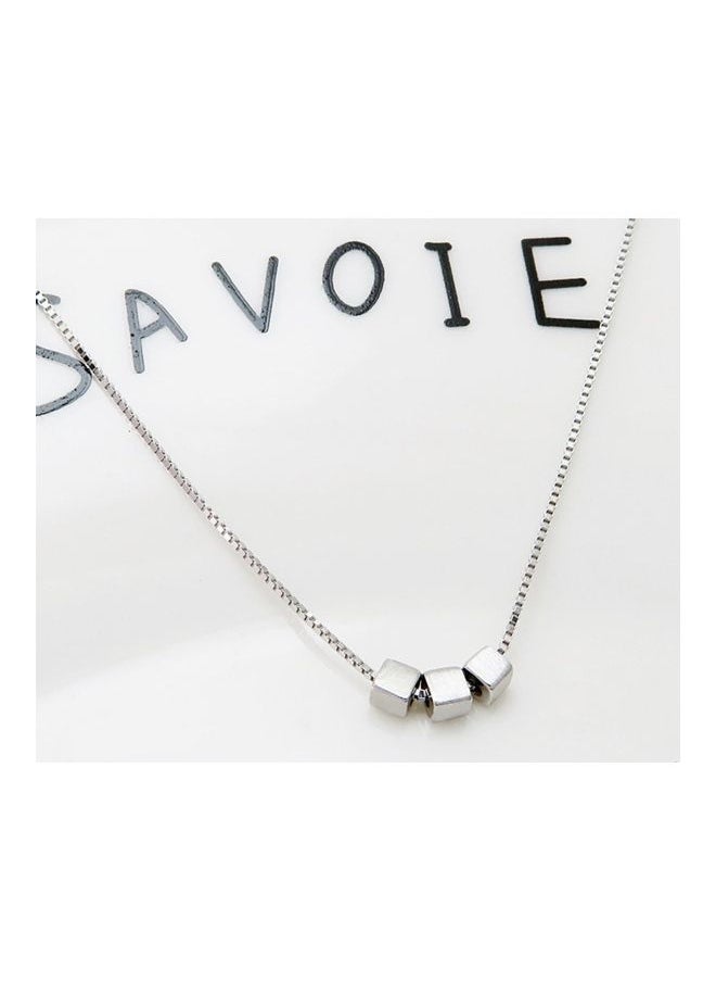 NIBEMINENT S925 Sterling Silver Crystal Studded Pendant Necklace  - Image 4