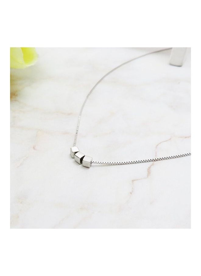 NIBEMINENT S925 Sterling Silver Crystal Studded Pendant Necklace  - Image 2