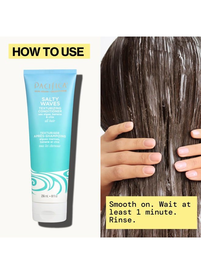 Pacifica Beauty Conditioner, Salty Waves Texturizing and Moisturizing, 8 Fl Oz, Banana Scent, For All Hair Types, Vitamin B + Vitamin E, Vegan & Cruelty Free - Image 4