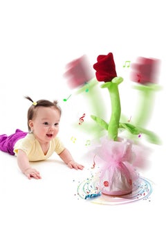 DARIYAH Dancing Red Rose Toy Rechargeable Singing Repeats What You Say Talking Funny Creative Plush doll  - Image 1