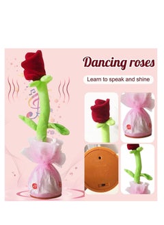 DARIYAH Dancing Red Rose Toy Rechargeable Singing Repeats What You Say Talking Funny Creative Plush doll  - Image 4