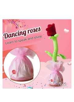 DARIYAH Dancing Red Rose Toy Rechargeable Singing Repeats What You Say Talking Funny Creative Plush doll  - Image 5
