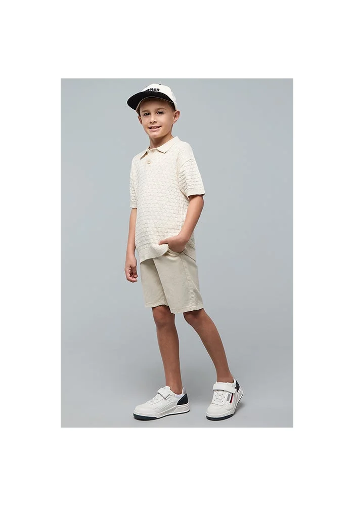 أر أند بي Solid Shorts with Button Closure