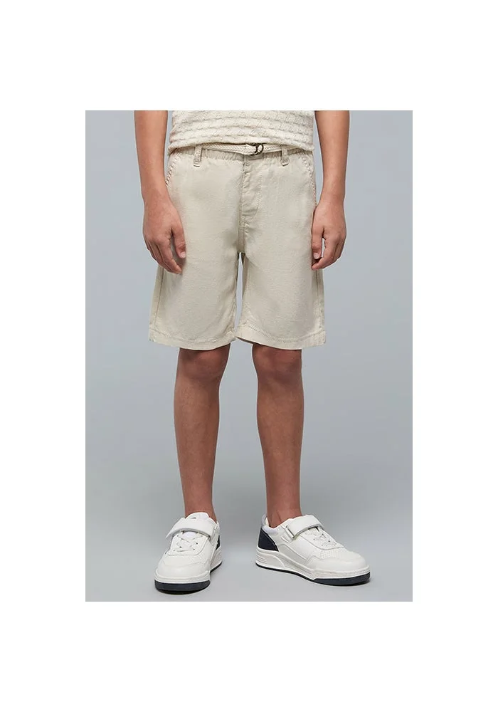 أر أند بي Solid Shorts with Button Closure